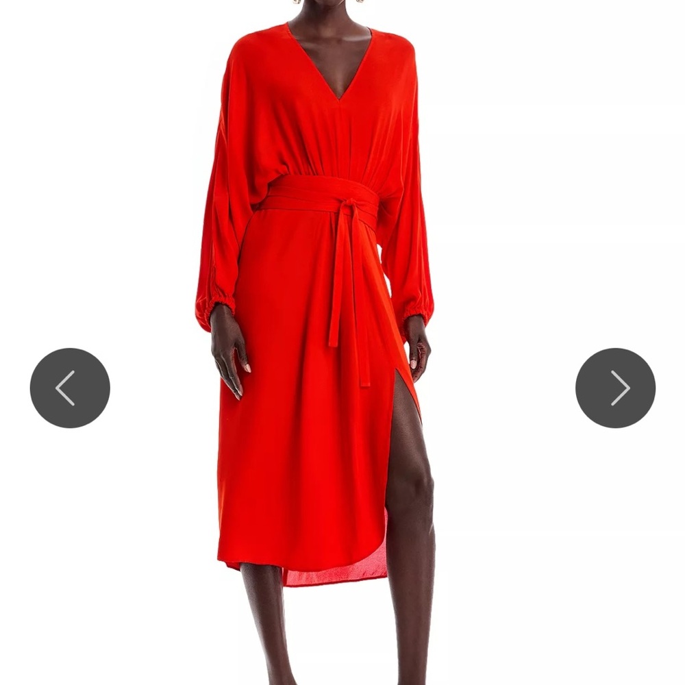 Vanessa Bruno Bold Red Midi Dress
